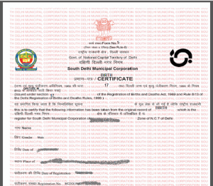 digital birth certificate delhi