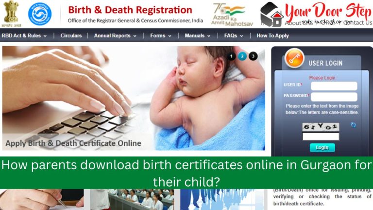 download birth certificate online in Gurgaon