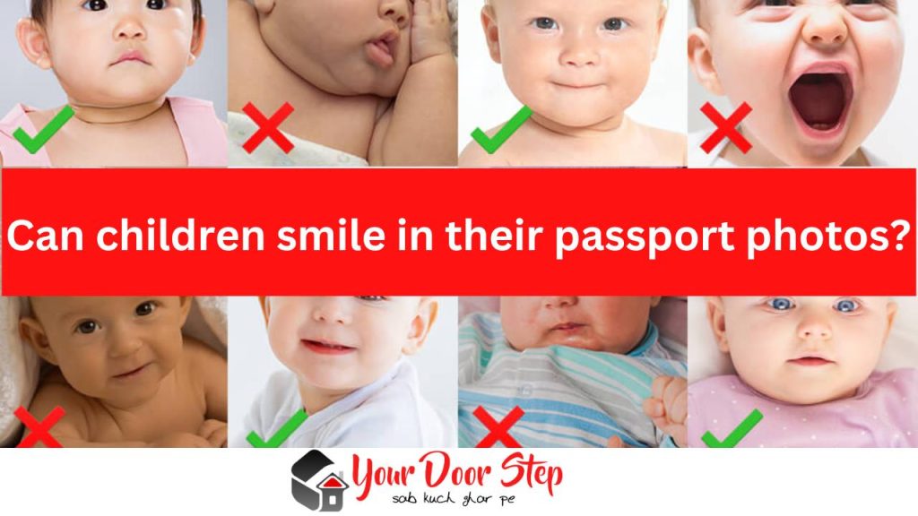Can children smile in their passport photos