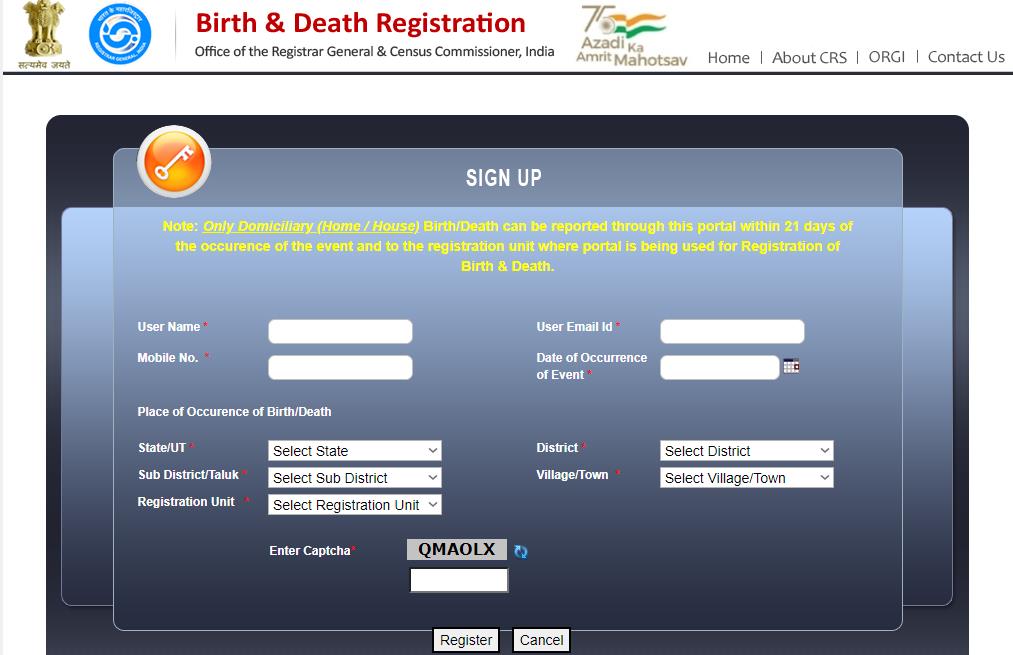 How to update birth certificate in Gurgaon online