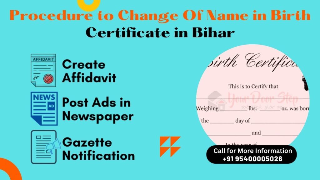 Procedure to Change Of Name in Birth Certificate in Bihar