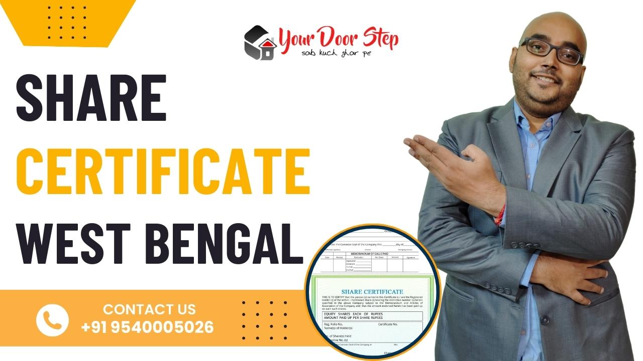 Name Change Share Certificate in West Bengal