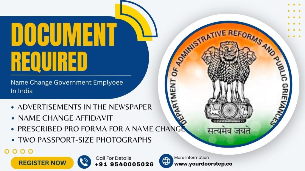Documents Required For Name Change of Government Employees in India