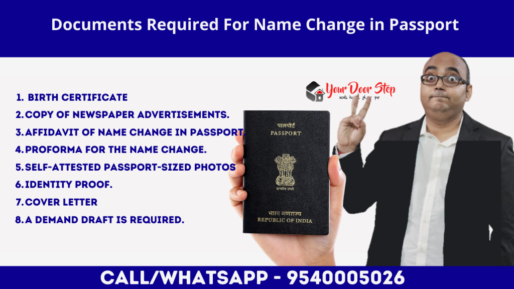 Documents Required For Name Change in Passport in India