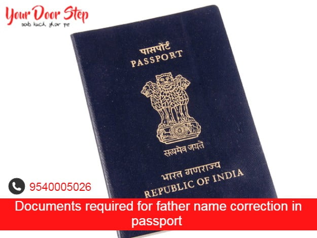 father name correction in passport