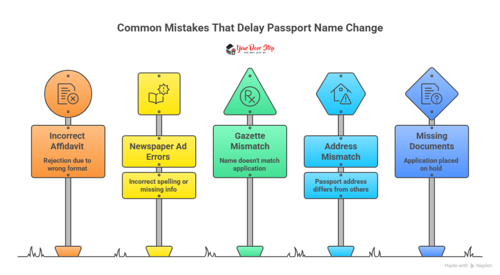 Common Mistakes That Delay Passport Name Change
