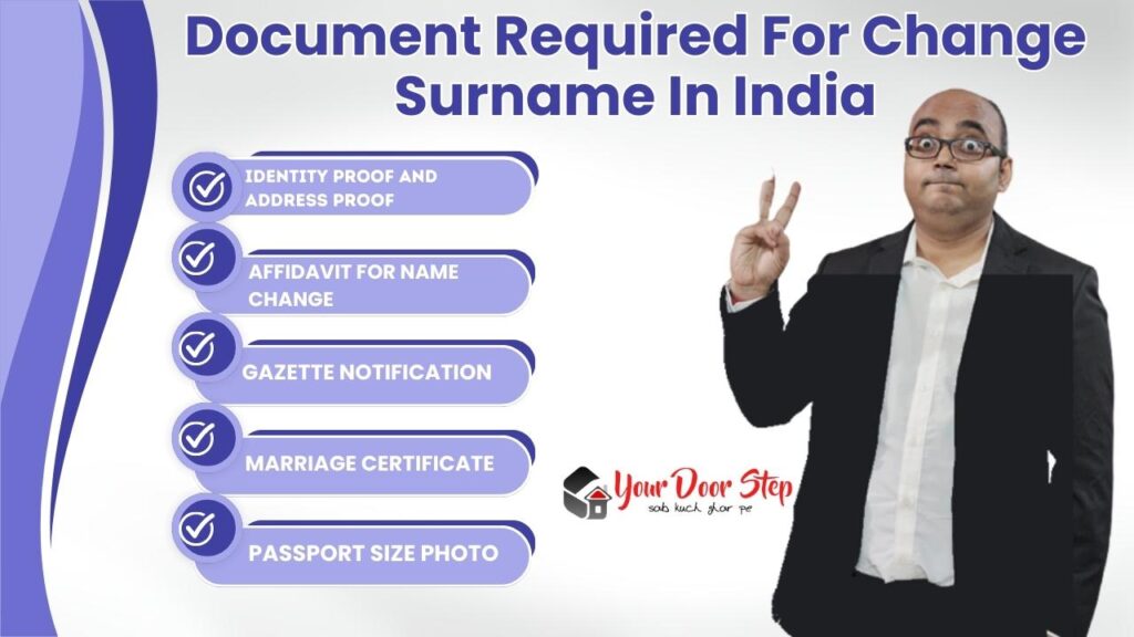 Document Required For Change Surname In India