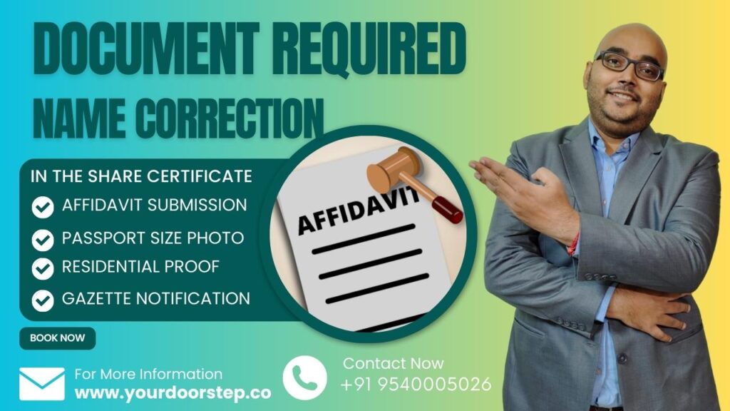 Affidavit Format For Name Correction In Share Certificate – Affidavit ...