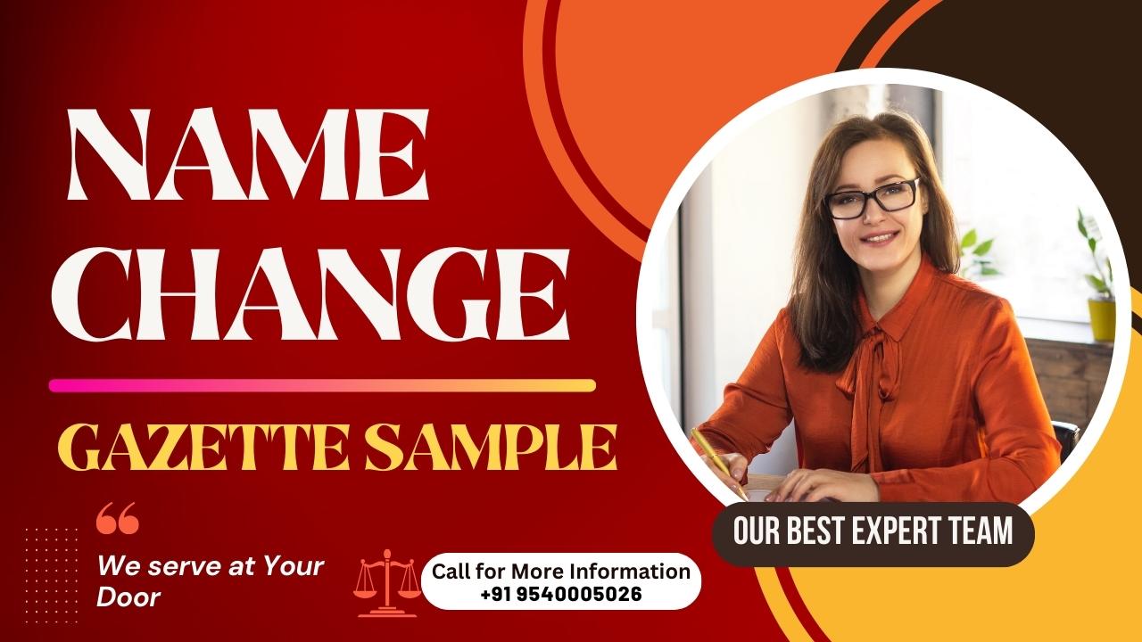 Name Change Gazette Sample - Gazette Name Change Procedure