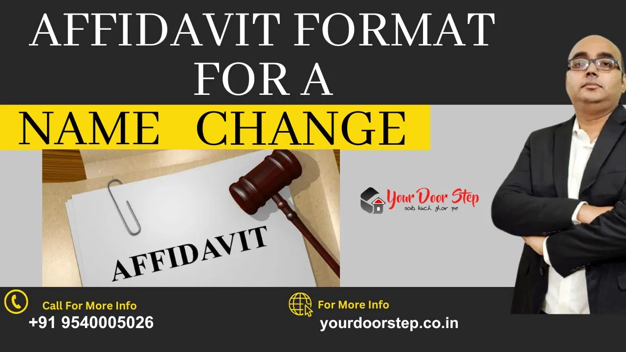 Sample Format of Affidavit for Name Change | Name Change Affidavit Format | Name Correction Affidavi