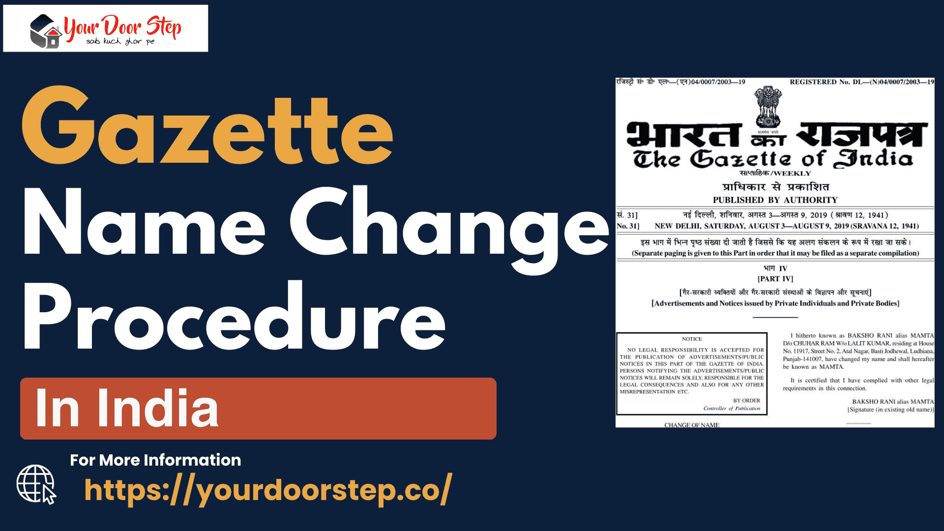 Complete Guide to Gazette Name Change Procedure in India