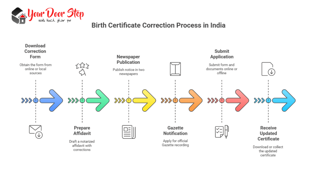 Birth Certificate Correction Process in India