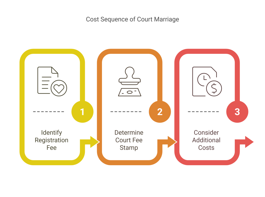 cost sequence of court marriage