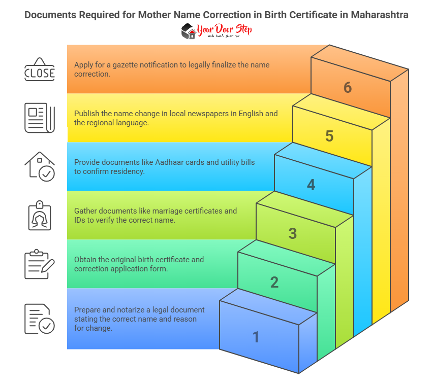 Documents Required for Mother Name Correction in Birth Certificate in Maharashtra