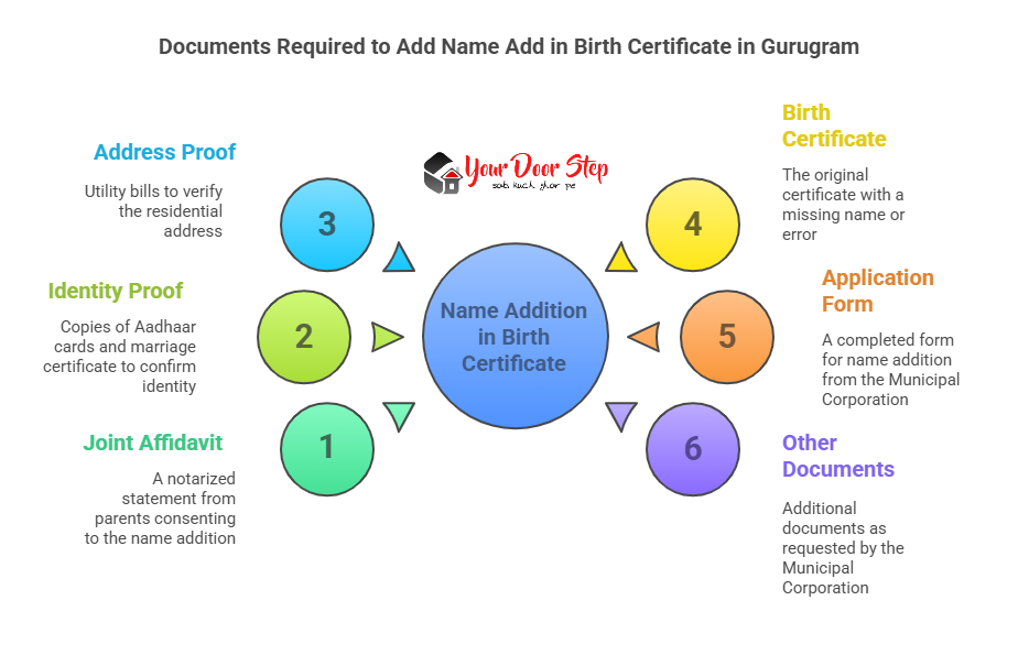 Documents Required to Add a Name in Birth Certificate in Gurugram