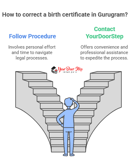 How to correct a birth certificate in Gurugram?