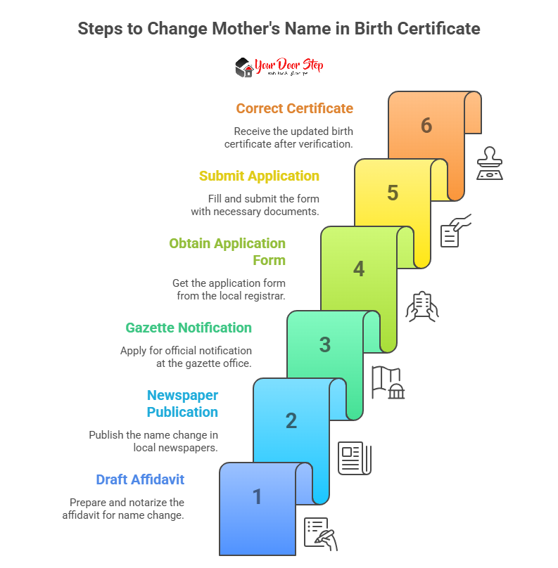Steps to Change Mother's Name in Birth Certificate