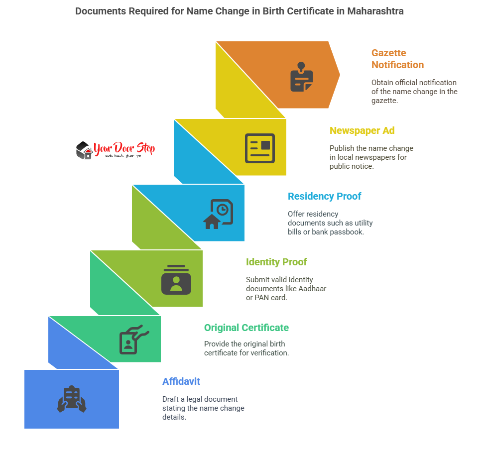Documents Required for Name Change in Birth Certificate in Maharashtra  