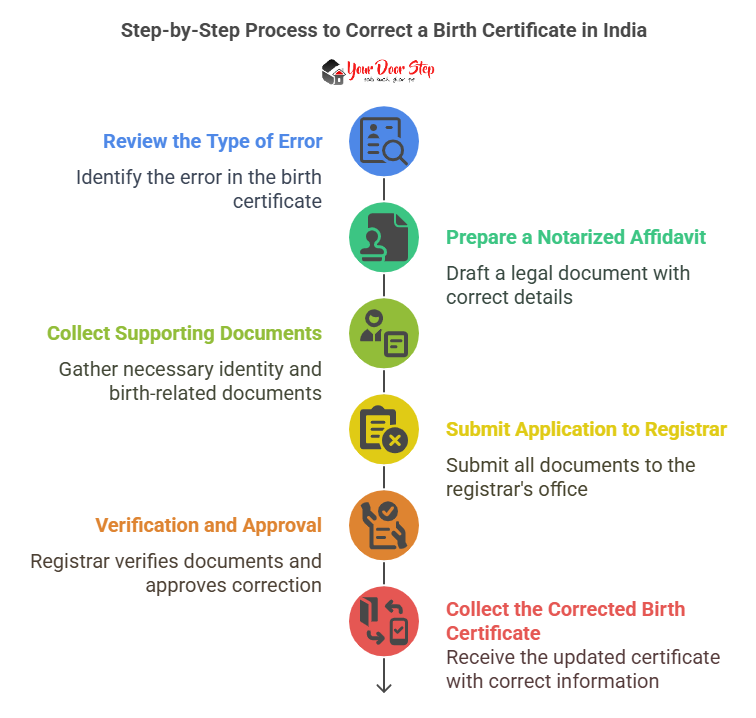 Step-by-Step Process to Correct a Birth Certificate in India