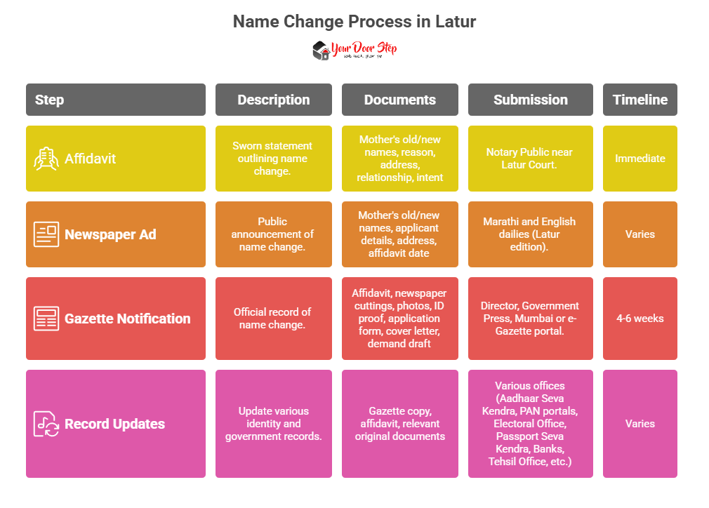 Name change process in latur