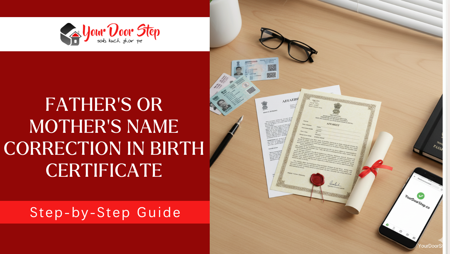 Father’s or Mother’s Name Correction in Birth Certificate: Complete Legal Process