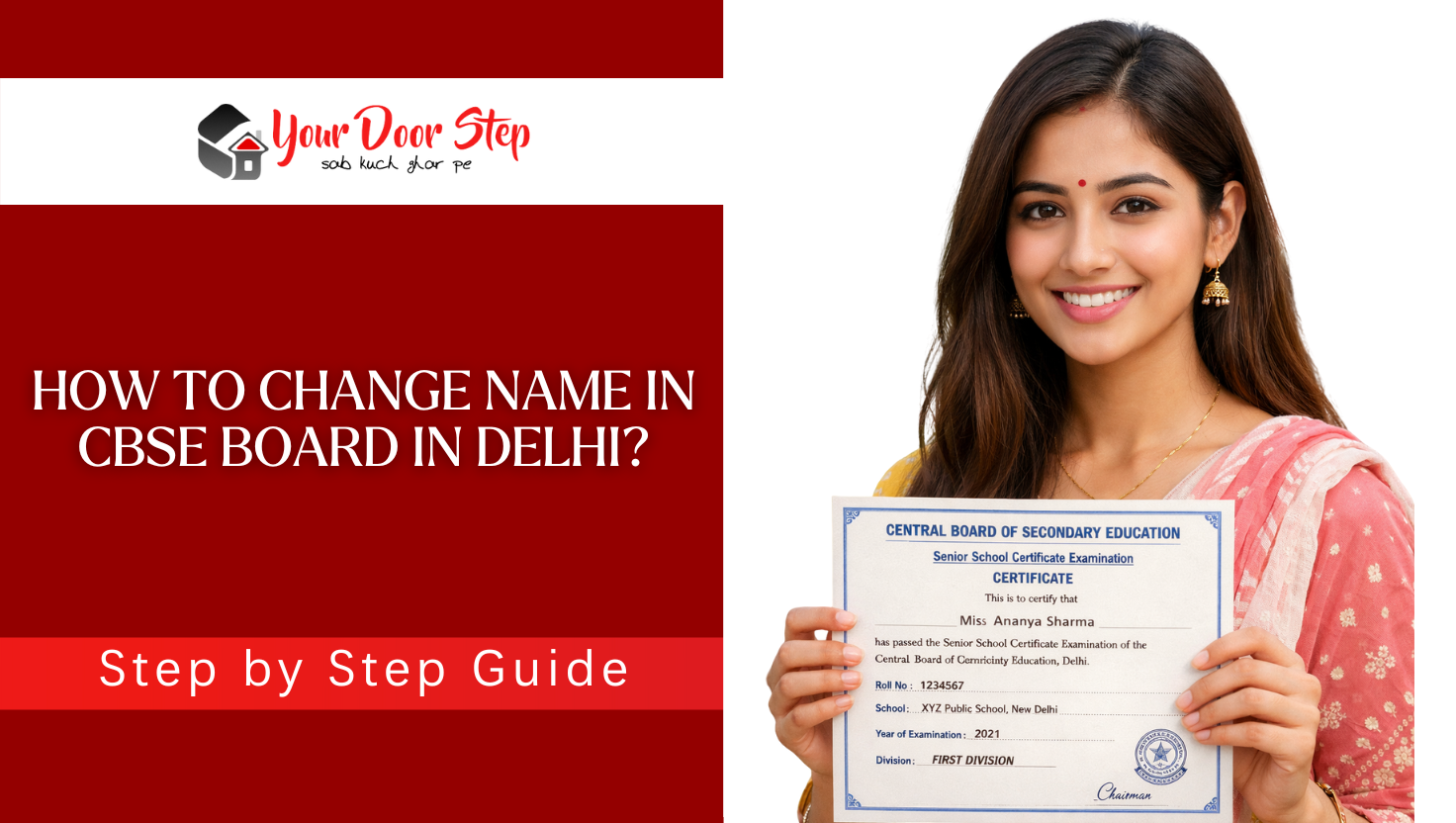How to Change Name in CBSE Board in Delhi in 2026 – Step-by-Step Guide