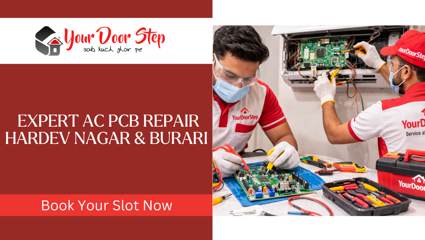 AC PCB Repair Mechanic Hardev Nagar | Inverter & Split AC Circuit Board Repair Near Burari Delhi