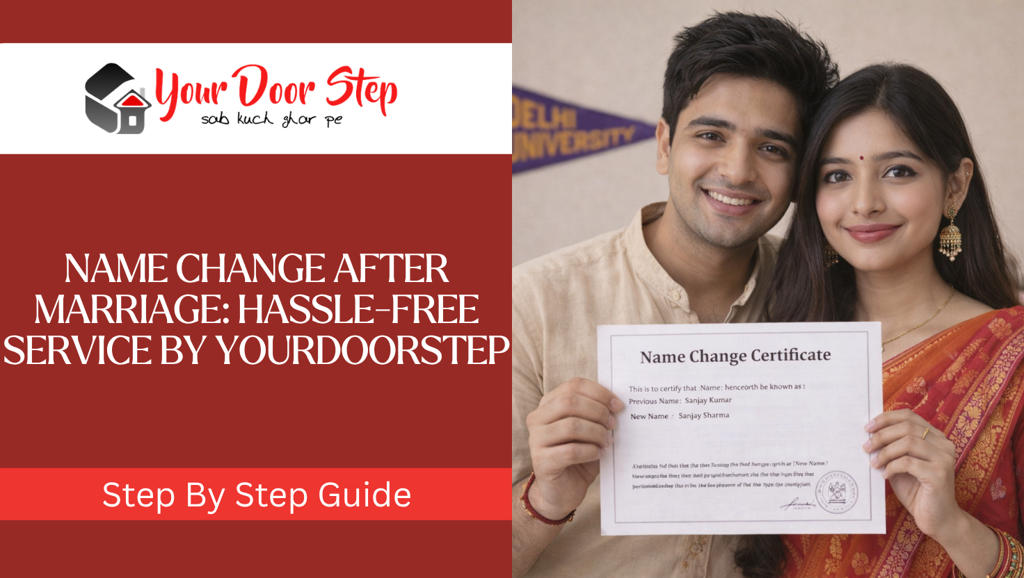 Name Change After Marriage: Hassle-Free Service by YourDoorstep