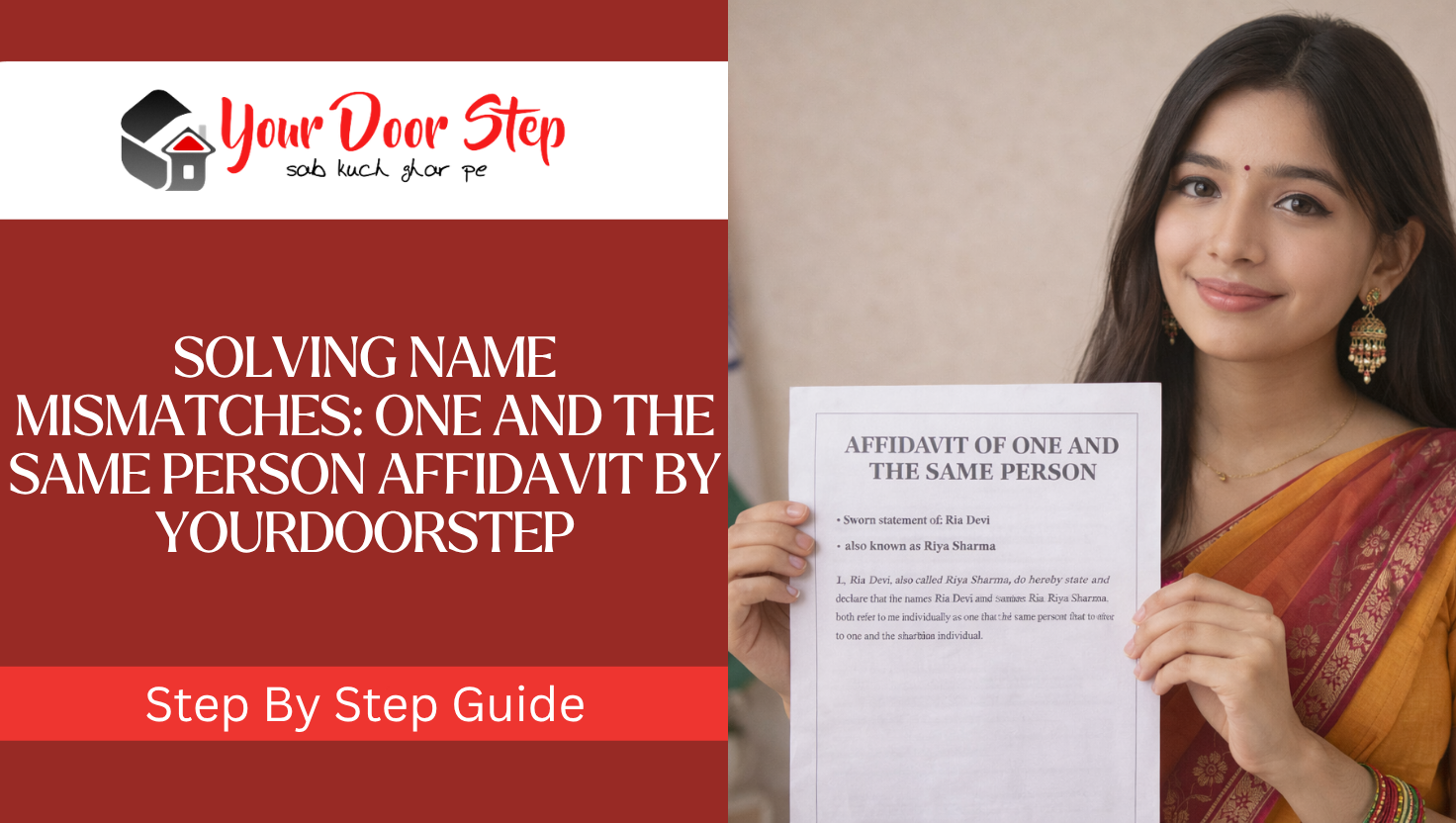 Solving Name Mismatches: One and the Same Person Affidavit by YourDoorstep