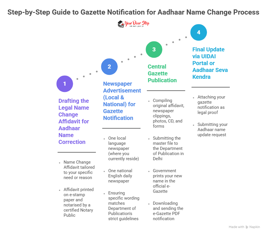 Step-by-Step Guide to Gazette Notification for Aadhaar Name Change Process